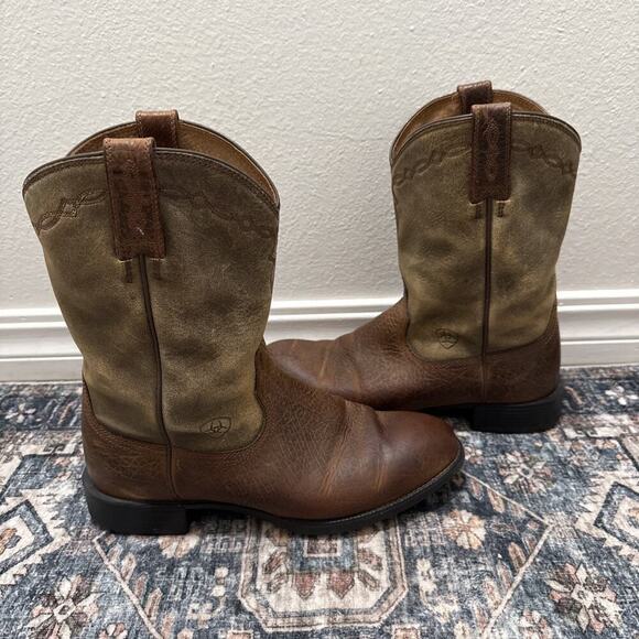 Ariat Rambler Western Cowboy Boots Men's Sz 9 EE  Soft Leather - Picture 1 of 9
